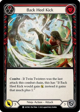 Back Heel Kick (Red) (OUT065) Rainbow Foil - Outsiders