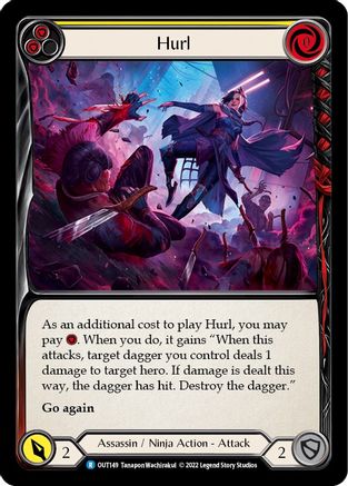 Hurl (Yellow) (OUT149) Rainbow Foil - Outsiders
