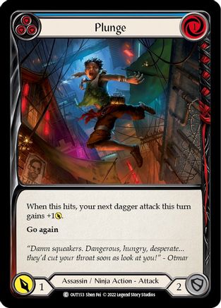 Plunge (Blue) (OUT153) Rainbow Foil - Outsiders