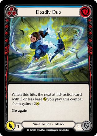 Deadly Duo (Blue) (OUT073) Rainbow Foil - Outsiders