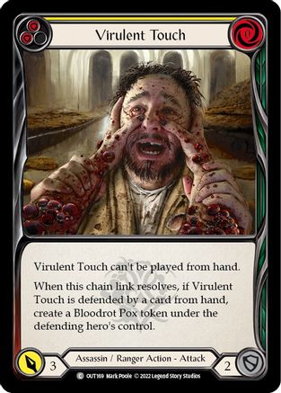 Virulent Touch (Yellow) (OUT169) Rainbow Foil - Outsiders