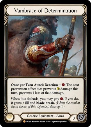 Vambrace of Determination (OUT174) Rainbow Foil - Outsiders