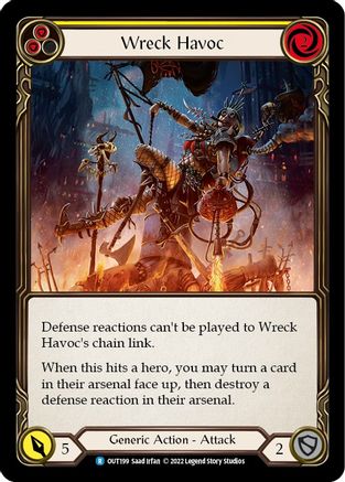 Wreck Havoc (Yellow) (OUT199) Rainbow Foil - Outsiders