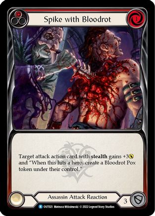 Spike with Bloodrot (Red) (OUT021) Rainbow Foil - Outsiders
