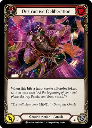 Destructive Deliberation (Red) (OUT204) Rainbow Foil - Outsiders