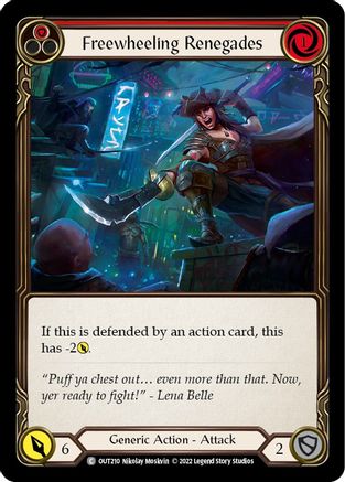Freewheeling Renegades (Red) (OUT210) Rainbow Foil - Outsiders