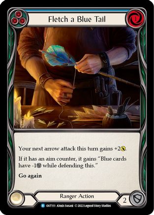 Fletch a Blue Tail (Blue) (OUT111) Rainbow Foil - Outsiders