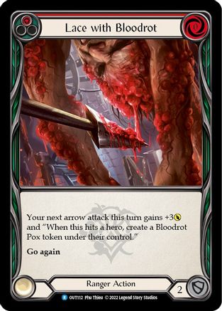 Lace with Bloodrot (Red) (OUT112) Rainbow Foil - Outsiders