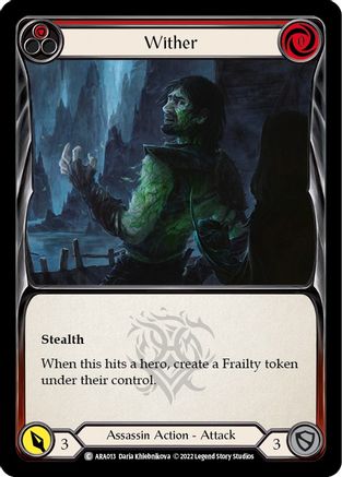 Wither (Red) (ARA013)  - Blitz Deck: Outsiders - Arakni