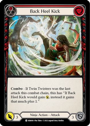 Back Heel Kick (Red) (BEN008)  - Blitz Deck: Outsiders - Benji