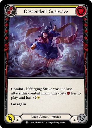 Descendent Gustwave (Yellow) (KAT018) - Blitz Deck: Outsiders - Katsu