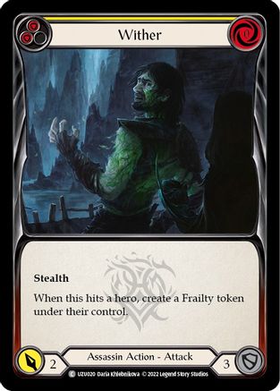 Wither (Yellow) (UZU020)  - Blitz Deck: Outsiders - Uzuri