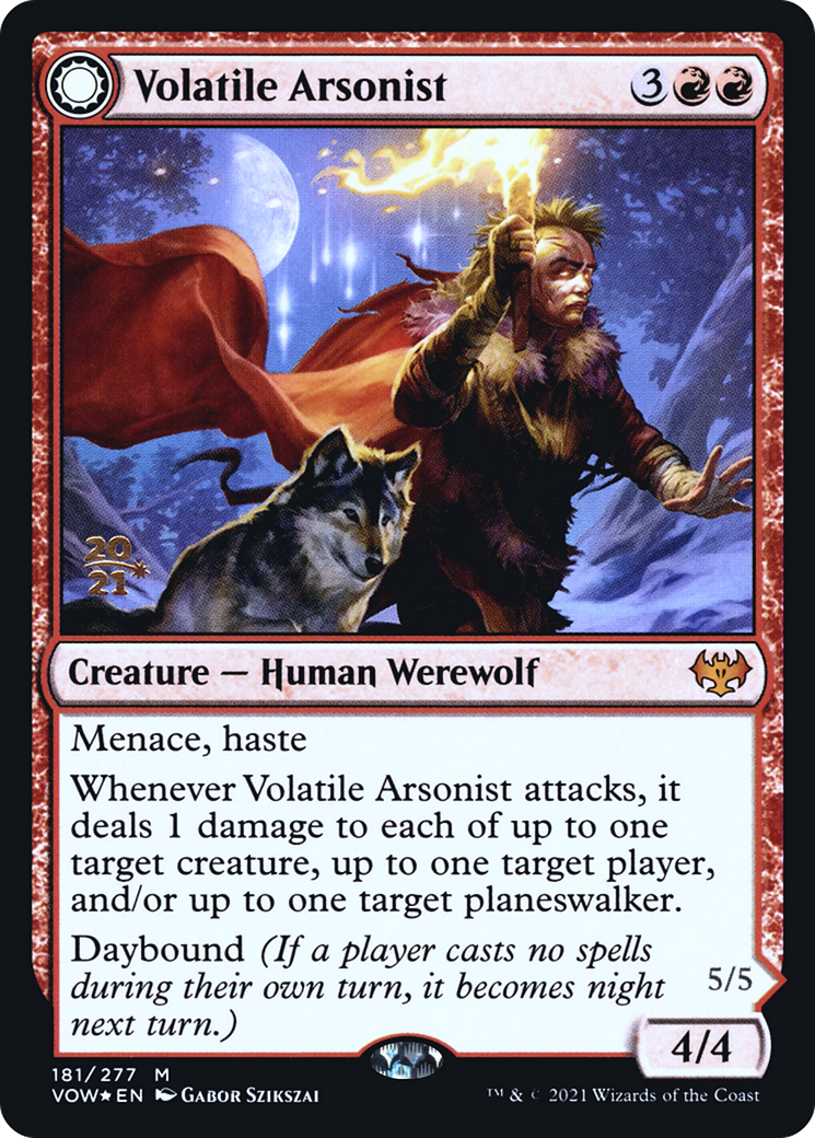 Volatile Arsonist // Dire-Strain Anarchist [Innistrad: Crimson Vow Prerelease Promos]