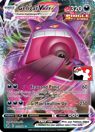 Gengar VMAX (157/264) [Prize Pack Series Two] | Silver Goblin