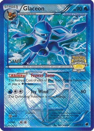 Glaceon - 23/116 (City Championships) [Staff] (23) Holofoil - League & Championship Cards