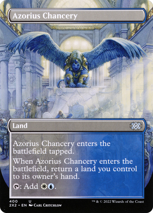 Azorius Chancery (Borderless Alternate Art) [Double Masters 2022] Foil
