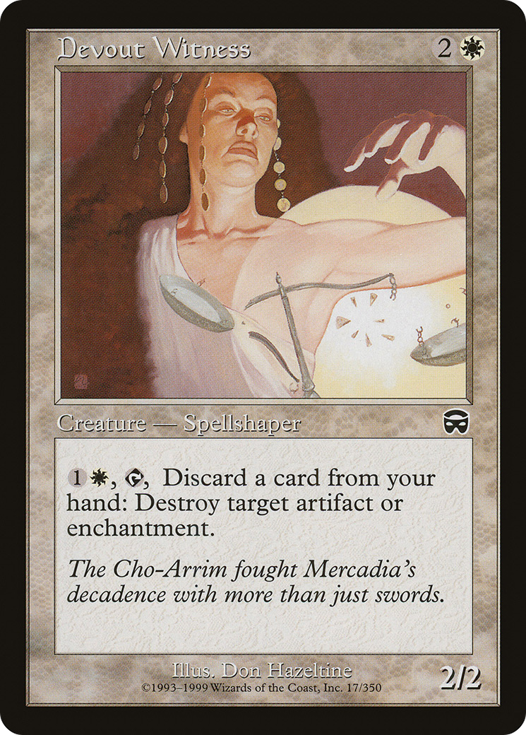 Devout Witness [Mercadian Masques] | Silver Goblin