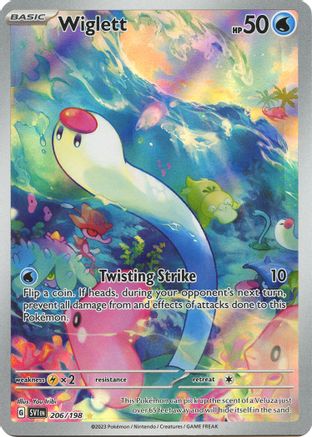 Wiglett - 206/198 (206) Holofoil - SV01 Scarlet & Violet Base Set