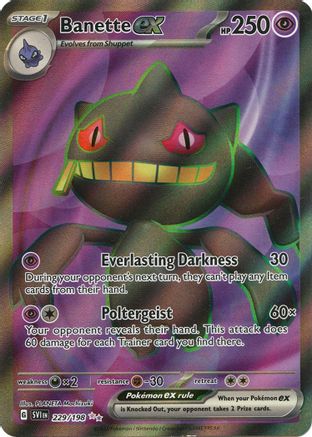 Banette ex (229) Holofoil - Scarlet & Violet