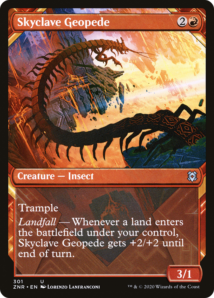 Skyclave Geopede (Showcase) (301) Foil - Zendikar Rising