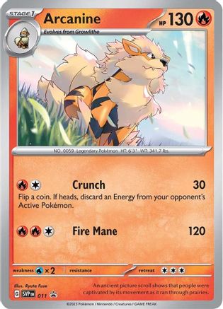 Arcanine - 011 (11) Holofoil - SV Scarlet & Violet Promo Cards