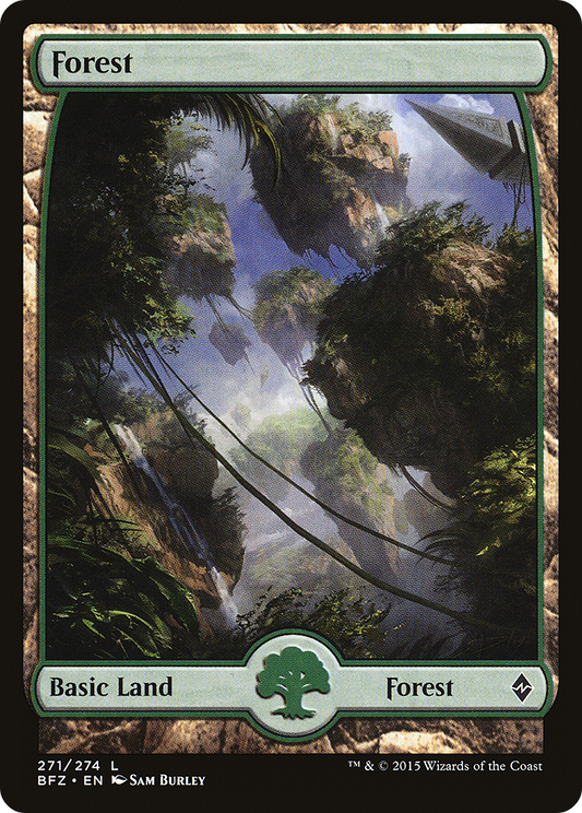Forest (271) (Full Art) [Battle for Zendikar] Foil