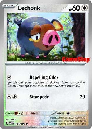 Lechonk (154/198) (GameStop Promo) [Scarlet & Violet: Base Set] | Silver Goblin