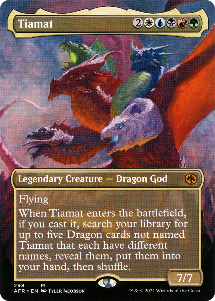 Tiamat (Borderless Alternate Art) [Dungeons & Dragons: Adventures in the Forgotten Realms] | Silver Goblin