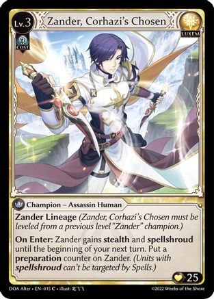 Zander, Corhazi's Chosen (015) [Dawn of Ashes: Alter Edition] Foil