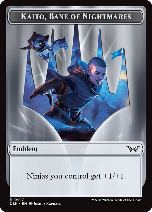Emblem - Kaito, Bane of Nightmares [Duskmourn: House of Horror Tokens] Foil