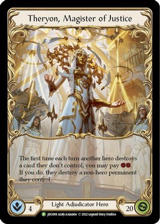 Theryon, Magister of Justice (JDG008) Rainbow Foil - FaB Promos