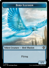 Dragon Elemental // Bird Illusion Double-Sided Token [Outlaws of Thunder Junction Commander Tokens] | Silver Goblin