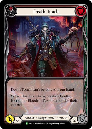 Death Touch (Red) (FAB132) Rainbow Foil - FaB Promos