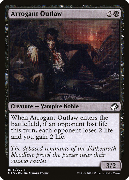 Arrogant Outlaw [Innistrad: Midnight Hunt] Foil