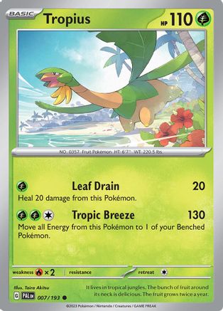 Tropius (007/193) [Scarlet & Violet: Paldea Evolved] | Silver Goblin