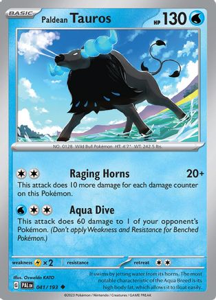 Paldean Tauros (41) Reverse Holofoil - Paldea Evolved