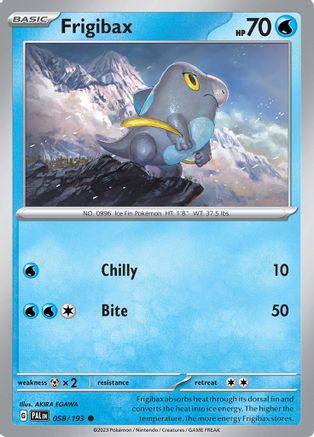 Frigibax (58) Reverse Holofoil - Paldea Evolved