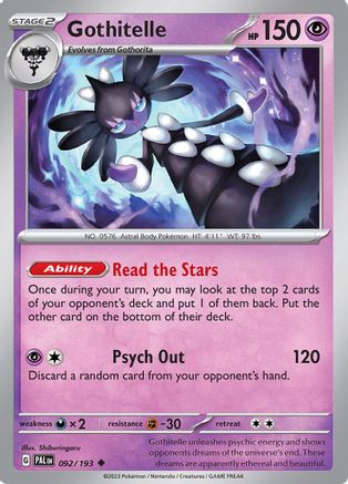 Gothitelle (92) Reverse Holofoil - Paldea Evolved