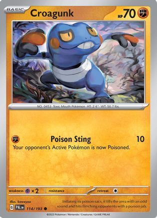 Croagunk (114) Reverse Holofoil - Paldea Evolved