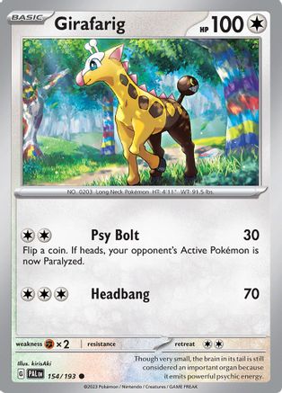 Girafarig (154) Reverse Holofoil - Paldea Evolved