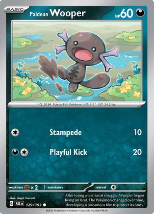 Paldean Wooper (129) Reverse Holofoil - Paldea Evolved