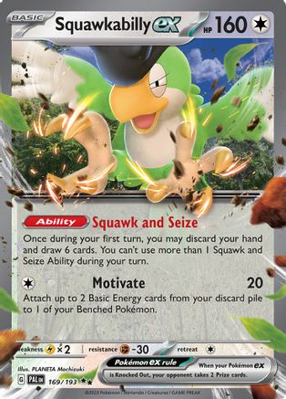 Squawkabilly ex (169) Holofoil - SV02 Paldea Evolved