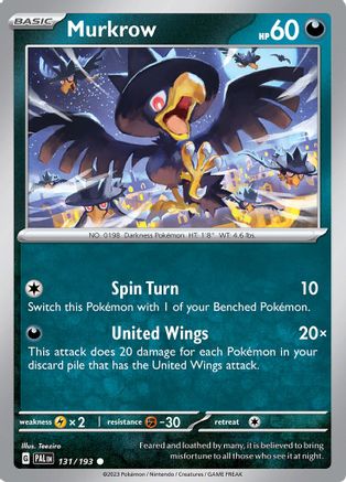 Murkrow (131) Reverse Holofoil - Paldea Evolved