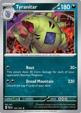 Tyranitar (135) Reverse Holofoil - Paldea Evolved