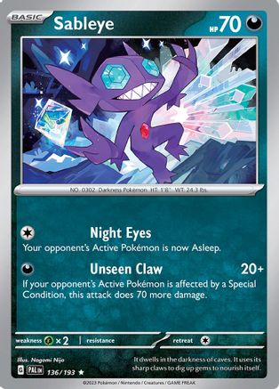 Sableye (136) Reverse Holofoil - Paldea Evolved