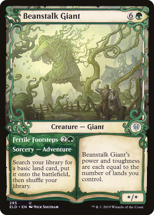 Beanstalk Giant // Fertile Footsteps (Showcase) [Throne of Eldraine] Foil