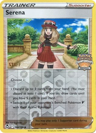 Serena - 164/195 (Regional Championships) [Staff] (164) Reverse Holofoil - League & Championship Cards