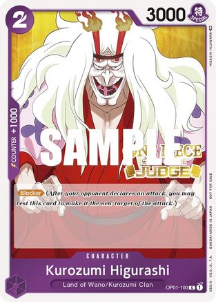 Kurozumi Higurashi (Judge) Foil (OP01-100) - One Piece Promotion Cards | Silver Goblin