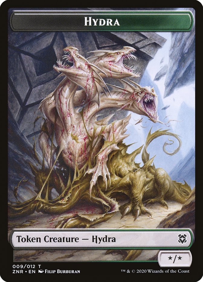 Cat Beast // Hydra Double-Sided Token [Zendikar Rising Tokens] | Silver Goblin