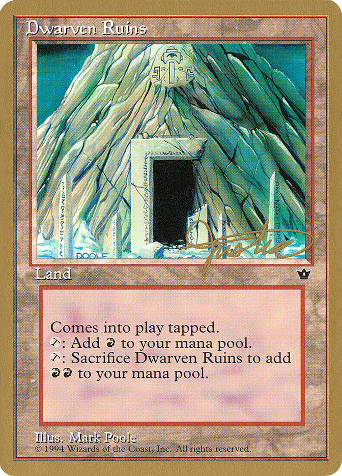 Dwarven Ruins (Mark Justice) [Pro Tour Collector Set] | Silver Goblin